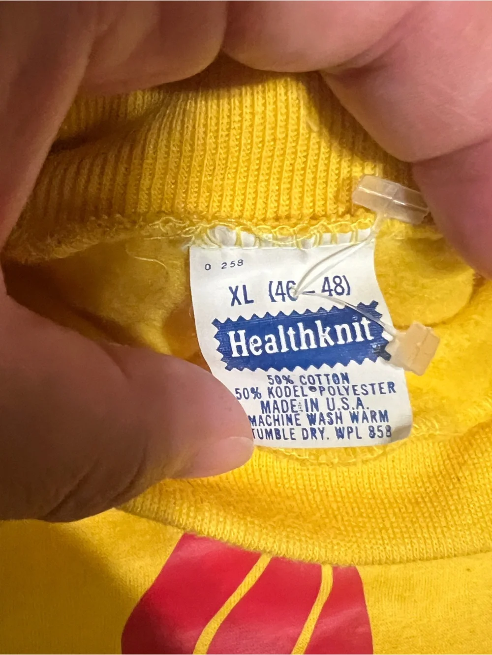 Vintage 1980s Healthknit Raglan Sweatshirt Adult Size XL UNCF College HBCU